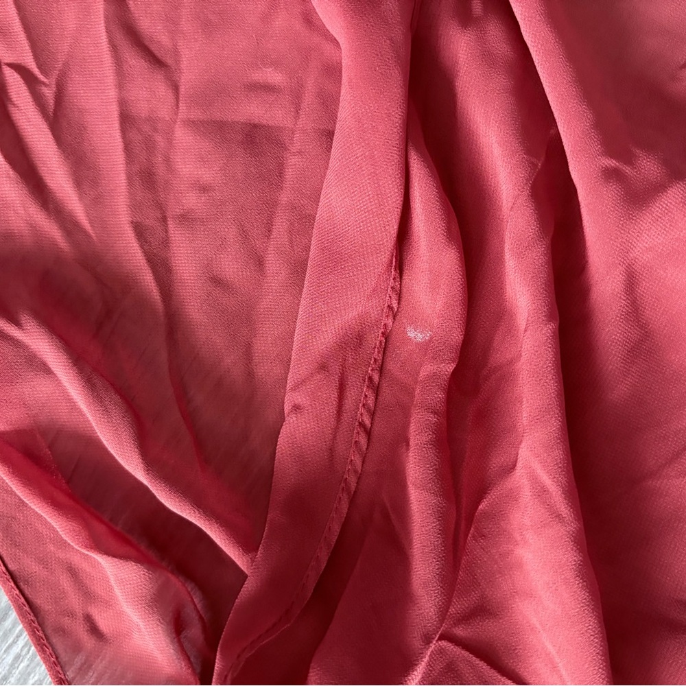 Azazie Dusty Rose V-Neck Chiffon Wedding Dress - Picture 9 of 10
